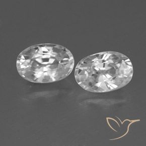 1.74ctw Naturel Blanc Zircon, ovale, VVS
