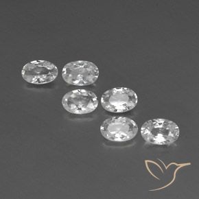 3.95ctw Naturel Blanc Zircon, ovale, VVS-VS