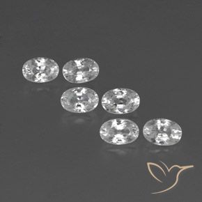 4.87ctw Naturel Blanc Zircon, ovale, VVS-VS