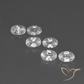 4.86ctw Naturel Blanc Zircon, ovale, VVS-VS