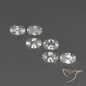 4.55ctw Naturel Blanc Zircon, ovale, VVS-VS