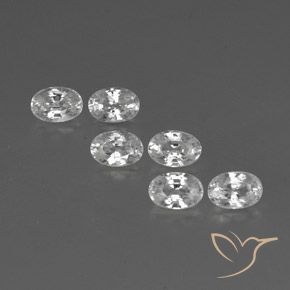 4.70ctw Naturel Blanc Zircon, ovale, VVS-VS