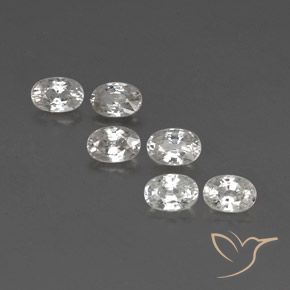 4.79ctw Naturel Blanc Zircon, ovale, VVS-VS