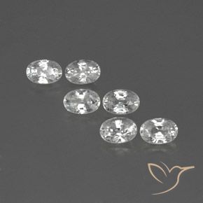 4.70ctw Naturel Blanc Zircon, ovale, VVS-VS