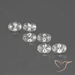 4.82ctw Naturel Blanc Zircon, ovale, VVS-VS