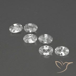 4.02ctw Naturel Blanc Zircon, ovale, VVS-VS