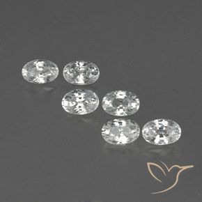 4.98ctw Naturel Blanc Zircon, ovale, VVS-VS