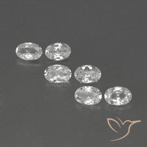 4.01ctw Naturel Blanc Zircon, ovale, VVS-VS
