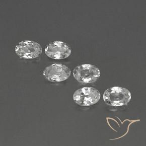 4.26ctw Naturel Blanc Zircon, ovale, VVS-VS