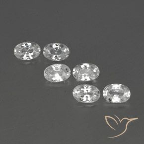 4.60ctw Naturel Blanc Zircon, ovale, VVS-VS