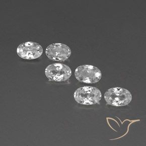 4.25ctw Naturel Blanc Zircon, ovale, VVS-VS