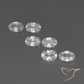 4.10ctw Naturel Blanc Zircon, ovale, VVS-VS