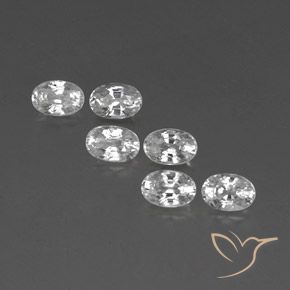4.76ctw Naturel Blanc Zircon, ovale, VVS-VS