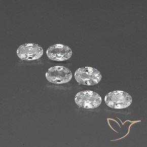 3.98ctw Naturel Blanc Zircon, ovale, VVS-VS