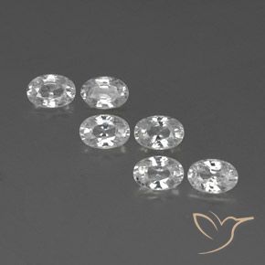 4.70ctw Naturel Blanc Zircon, ovale, VVS-VS