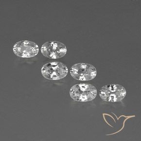 4.72ctw Naturel Blanc Zircon, ovale, VVS-VS
