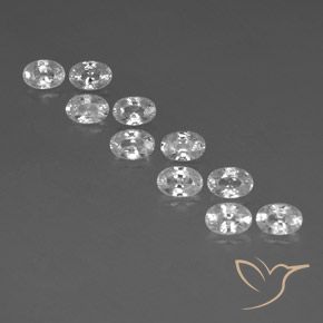 7.73ctw Naturel Blanc Zircon, ovale, VVS-VS