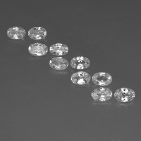 Achetez naturel 6,89ct blanc zircon gems, coupe ovale, en provenance cambodge chez gemselect. en stock, livraison internationale!