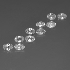 Achetez naturel 6,89ct blanc zircon gems, coupe ovale, en provenance cambodge chez gemselect. en stock, livraison internationale!
