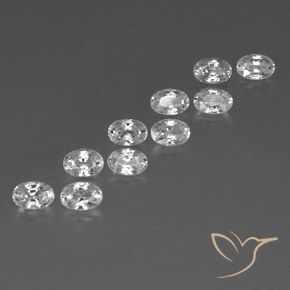 Shop natural 7.73ct Blanc Zircon gems, ovale, from Cambodge at GemSelect. In stock, global shipping!