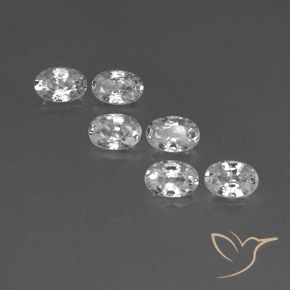 4.32ctw Naturel Blanc Zircon, ovale, VVS-VS