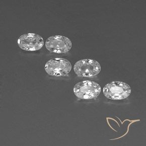 4.16ctw Naturel Blanc Zircon, ovale, VVS-VS, Photo A