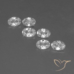 4.02ctw Naturel Blanc Zircon, ovale, VVS-VS, Photo A