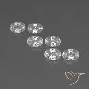 4.69ctw Naturel Blanc Zircon, ovale, VVS-VS