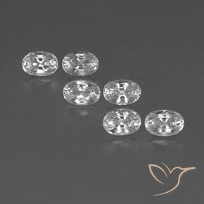 5.11ctw Naturel Blanc Zircon, ovale, VVS-VS