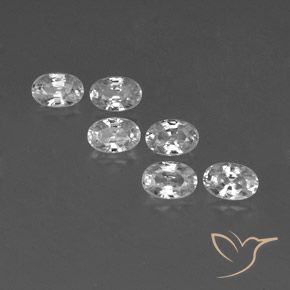 4.66ctw Naturel Blanc Zircon, ovale, VVS-VS