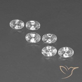 4.69ctw Naturel Blanc Zircon, ovale, VVS-VS
