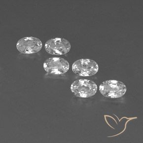 4.49ctw Naturel Blanc Zircon, ovale, VVS-VS