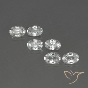 4.21ctw Naturel Blanc Zircon, ovale, VVS-VS