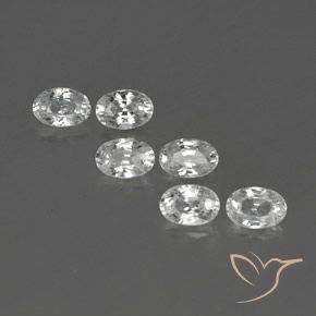 4.69ctw Naturel Blanc Zircon, ovale, VVS-VS