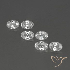 4.57ctw Naturel Blanc Zircon, ovale, VVS-VS