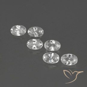 4.94ctw Naturel Blanc Zircon, ovale, VVS-VS