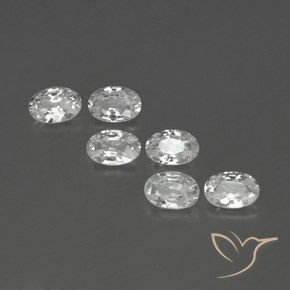 4.24ctw Naturel Blanc Zircon, ovale, VVS-VS