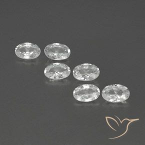 4.05ctw Naturel Blanc Zircon, ovale, VVS-VS