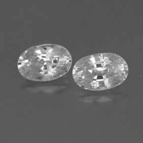 Achetez naturel 1,62ct blanc zircon gems, coupe ovale, en provenance cambodge chez gemselect. en stock, livraison internationale!