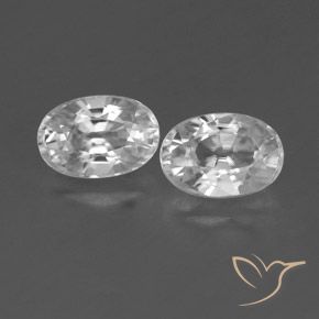 1.71ctw Naturel Blanc Zircon, ovale, VVS