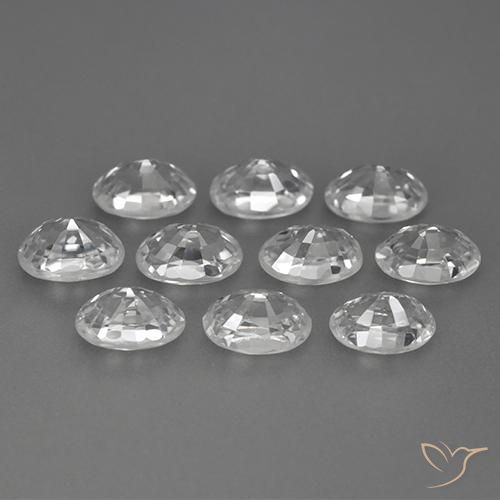 Shop natural 8.33ct Blanc Zircon gems, ovale, from Cambodge at GemSelect. In stock, global shipping!