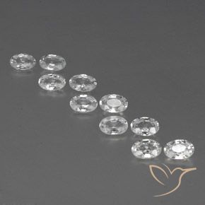 6.53ctw Naturel Blanc Zircon, ovale, VVS-VS