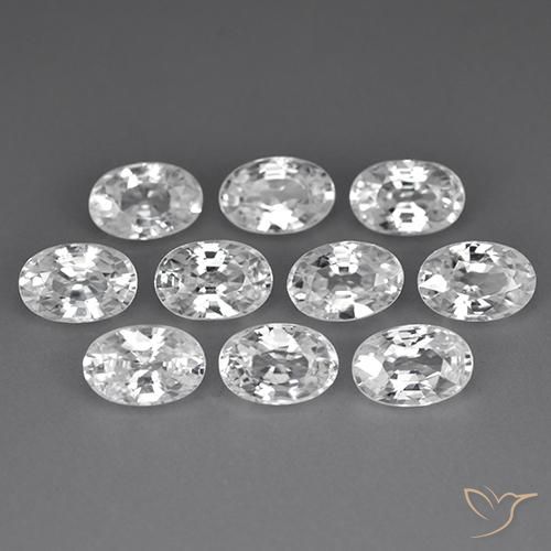 Shop natural 7.43ct Blanc Zircon gems, ovale, from Cambodge at GemSelect. In stock, global shipping!
