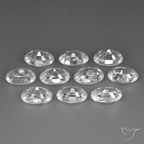 Shop natural 7.43ct Blanc Zircon gems, ovale, from Cambodge at GemSelect. In stock, global shipping!