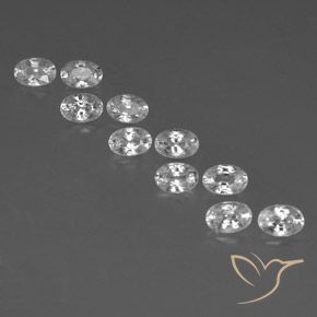 7.58ctw Naturel Blanc Zircon, ovale, VVS-VS