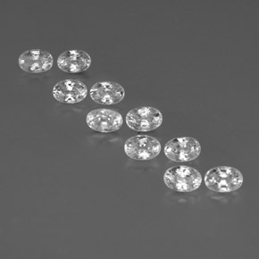 Achetez naturel 8,50ct blanc zircon gems, coupe ovale, en provenance cambodge chez gemselect. en stock, livraison internationale!