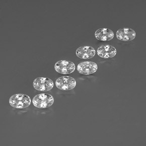 Achetez naturel 8,50ct blanc zircon gems, coupe ovale, en provenance cambodge chez gemselect. en stock, livraison internationale!