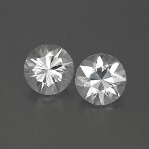 Achetez naturel 2,37ct blanc zircon gems, coupe roude, en provenance cambodge chez gemselect. en stock, livraison internationale!