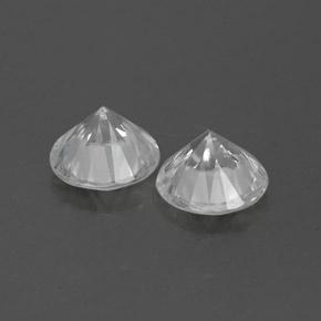 Achetez naturel 2,37ct blanc zircon gems, coupe roude, en provenance cambodge chez gemselect. en stock, livraison internationale!