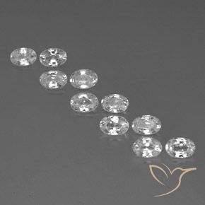 7.21ctw Naturel Blanc Zircon, ovale, VVS-VS